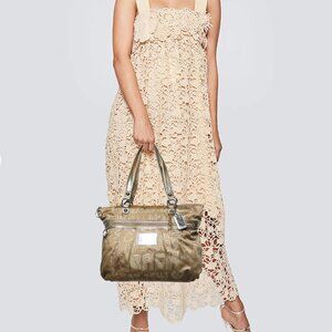 Coach Poppy Story Patch Glam Shoulder Bag Gold c1069-15301